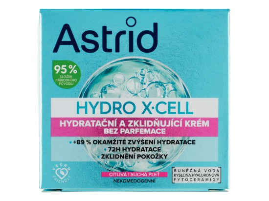 Astrid Hydro X–cell hydratační a zklidňující krém pro citlivou pleť