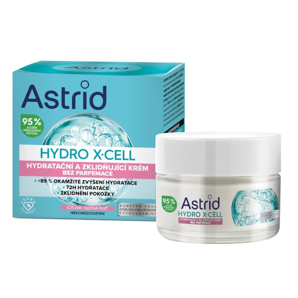 Astrid Hydro X–cell hydratační a zklidňující krém pro citlivou pleť