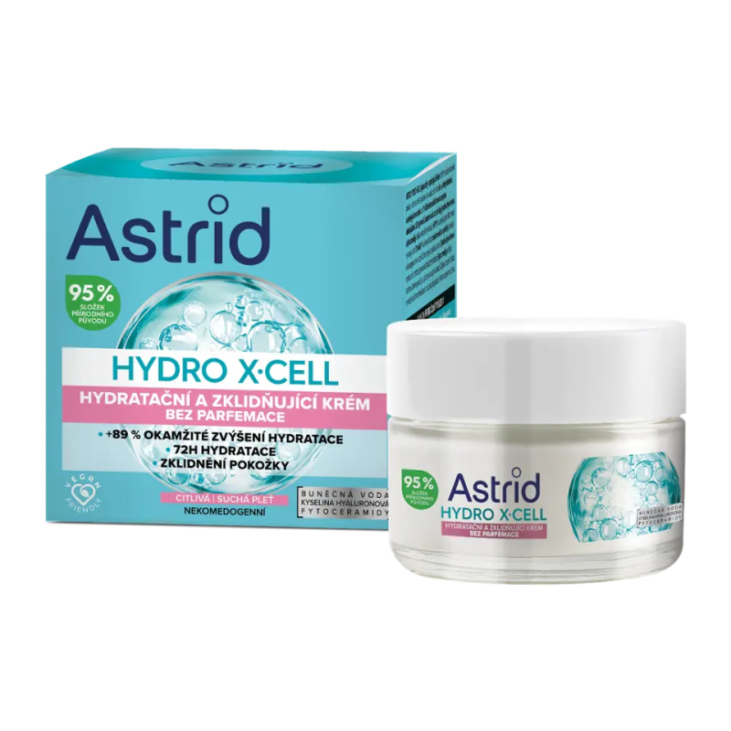 Astrid Hydro X–cell hydratační a zklidňující krém pro citlivou pleť