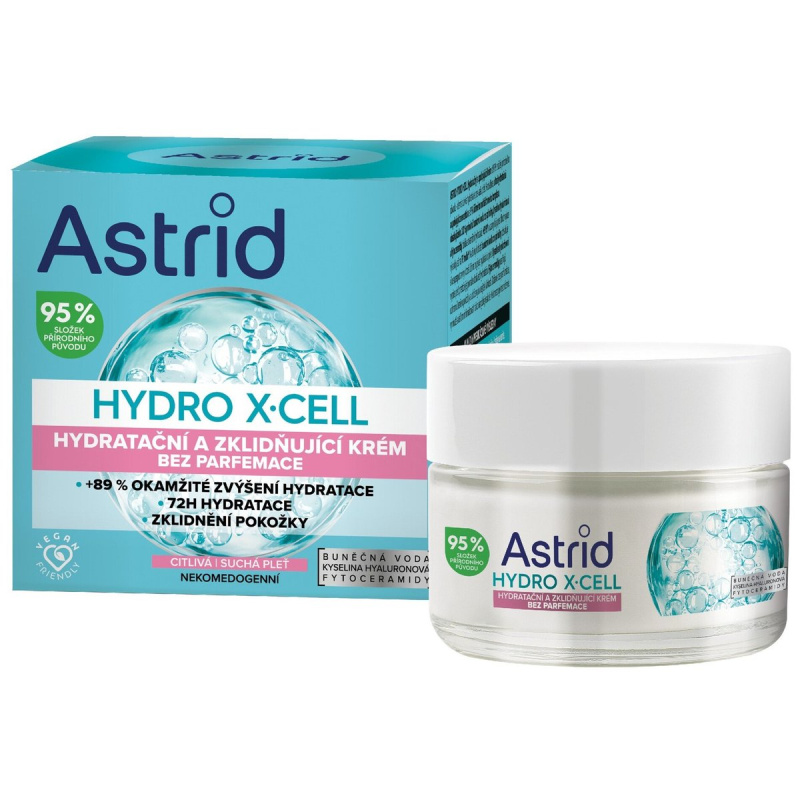 Astrid Hydro X–cell hydratační a zklidňující krém pro citlivou pleť