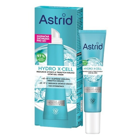 Astrid Hydro X-Cell oční gelový krém proti otokům a tmavým kruhům 15 ml