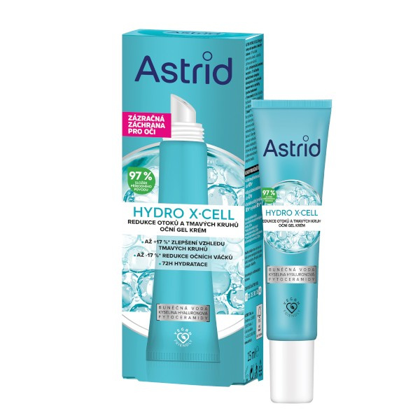 Astrid Hydro X-Cell oční gelový krém proti otokům a tmavým kruhům 15 ml