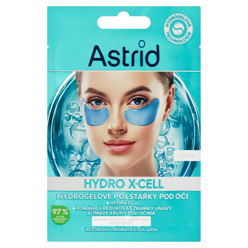 Astrid Hydro X-Cell hydrogelové polštářky proti kruhům pod očima 1 pár