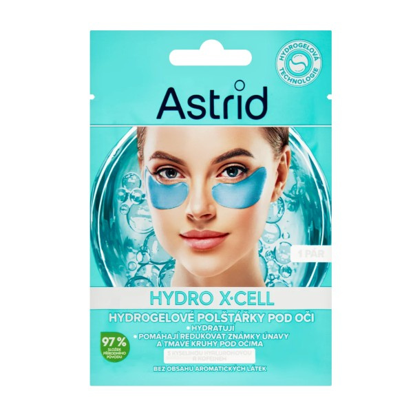 Astrid Hydro X-Cell hydrogelové polštářky proti kruhům pod očima 1 pár