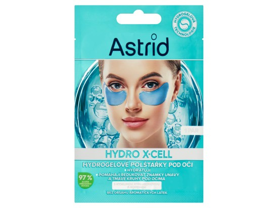 Astrid Hydro X-Cell hydrogelové polštářky proti kruhům pod očima 1 pár