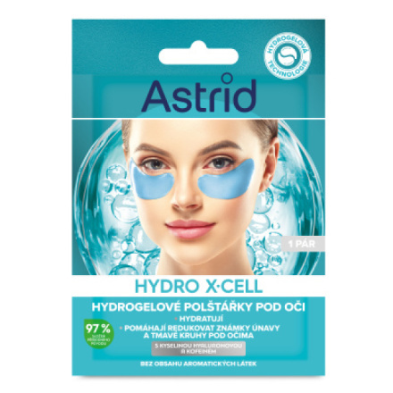 Astrid Hydro X-Cell hydrogelové polštářky proti kruhům pod očima 1 pár