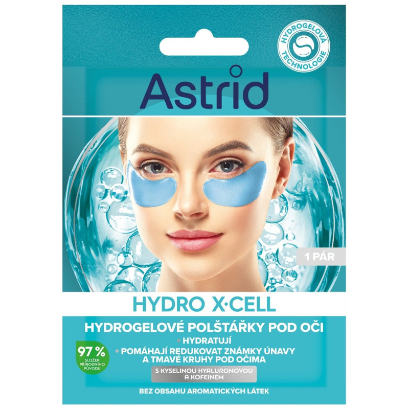 Astrid Hydro X-Cell hydrogelové polštářky proti kruhům pod očima 1 pár