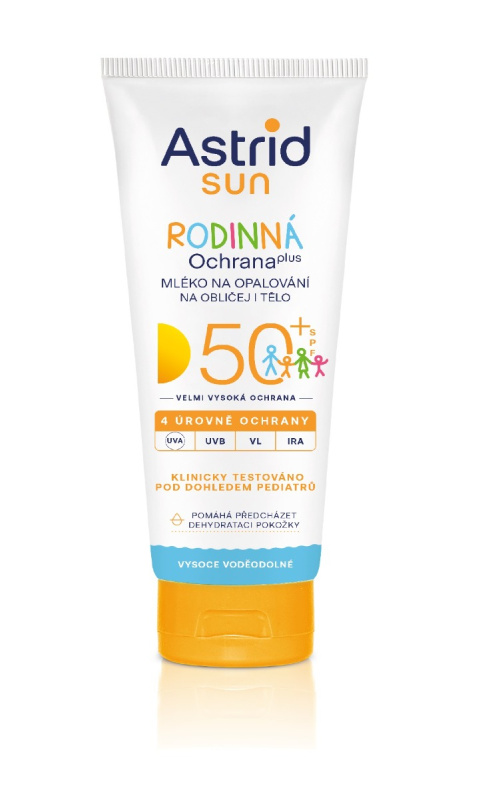 ASTRID SUN Rodinné mléko na opalování SPF 50+, 250 ml
