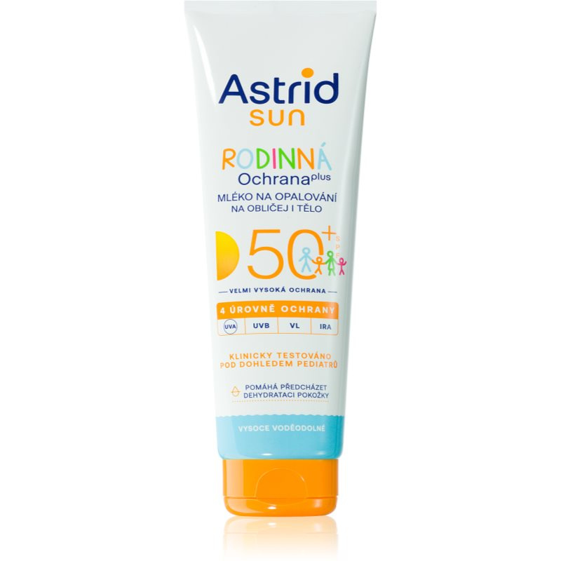 ASTRID SUN Rodinné mléko na opalování SPF 50+, 250 ml