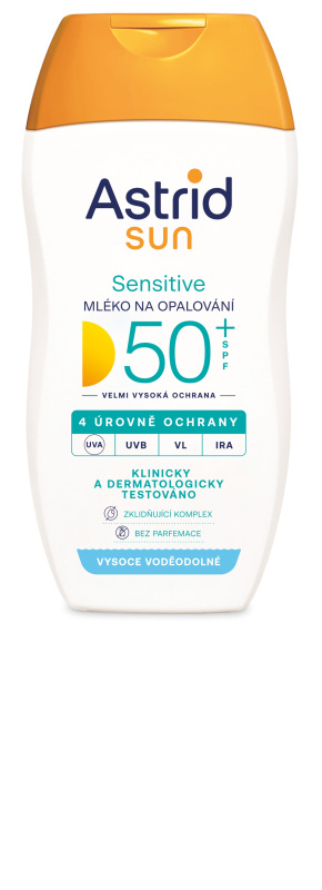 Astrid SUN Sensitive Mléko na opalování SPF50+ 150 ml
