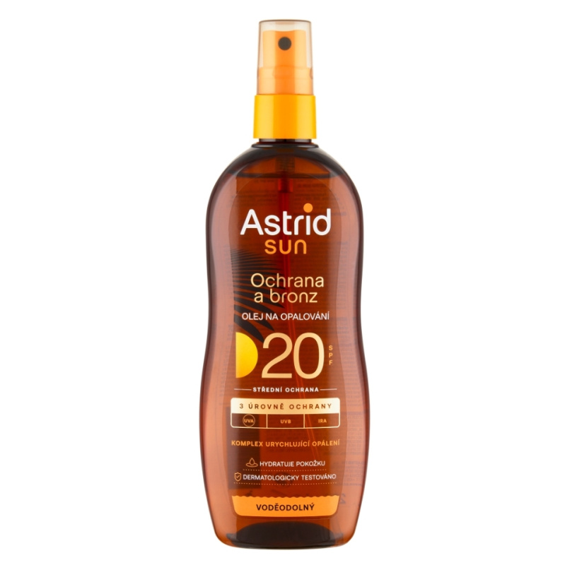 ASTRID SUN Olej na opalování SPF 20, 200 ml