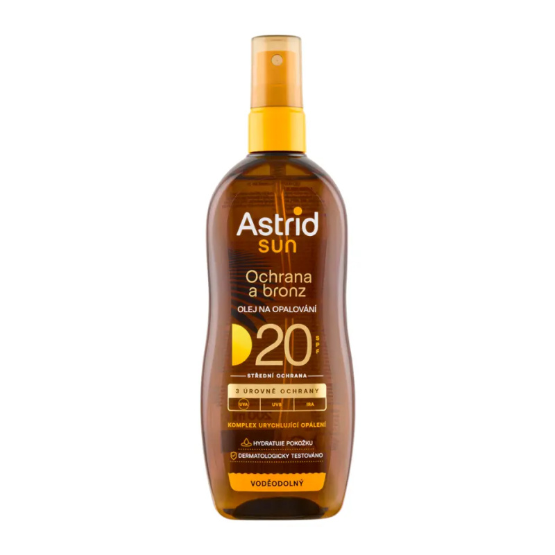 ASTRID SUN Olej na opalování SPF 20, 200 ml