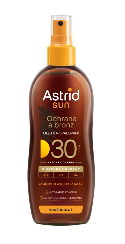 Astrid Sun olej na opalování SPF 30 podporující opálení 200 ml