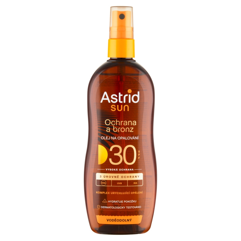 Astrid Sun olej na opalování SPF 30 podporující opálení 200 ml