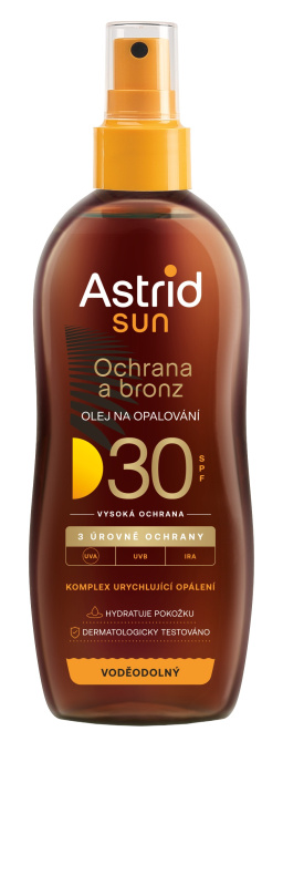 Astrid Sun olej na opalování SPF 30 podporující opálení 200 ml