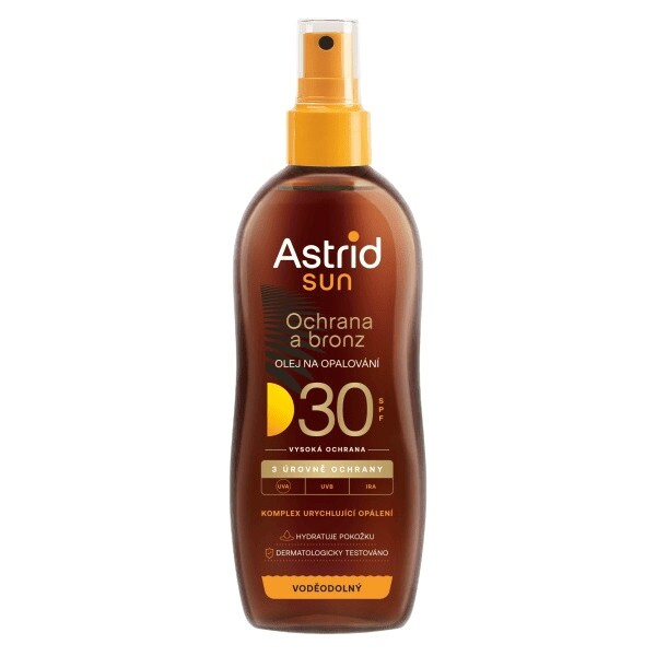 Astrid Sun olej na opalování SPF 30 podporující opálení 200 ml