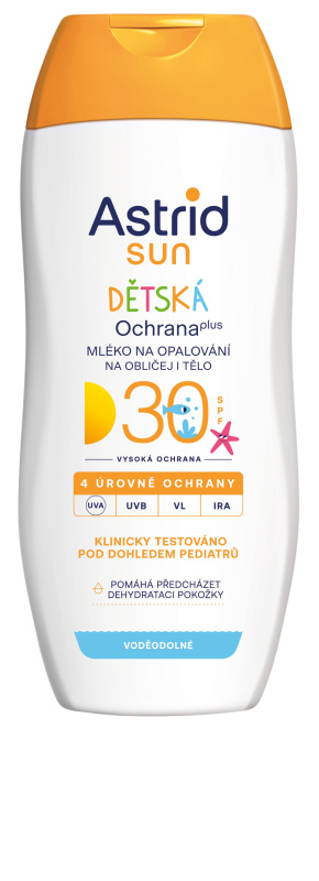 Astrid Sun dětské mléko na opalování SPF 30 na obličej a tělo 200 ml
