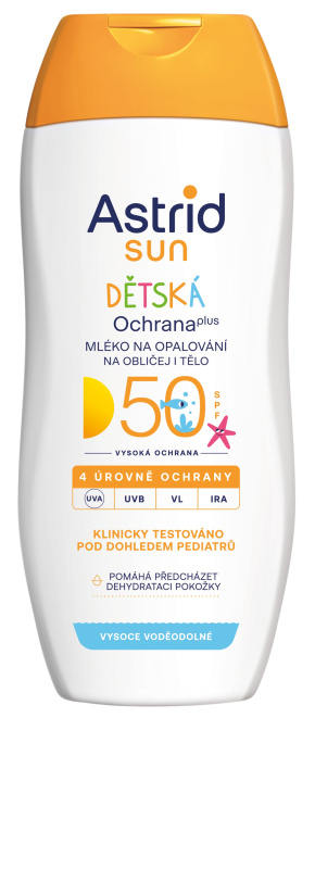 ASTRID SUN Dětské mléko na opalování SPF 50, 200 ml