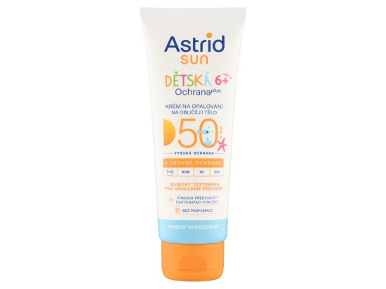 Astrid Dětský krém na obličej a tělo na opalování SPF 50 Sun 75 ml