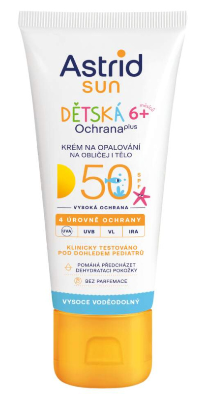Astrid Dětský krém na obličej a tělo na opalování SPF 50 Sun 75 ml