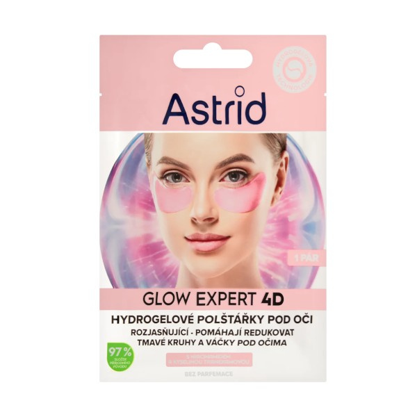 Astrid Glow Expert oční maska proti vráskám, váčkům a tmavým kruhům 2 ks
