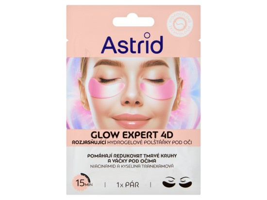 Astrid Glow Expert oční maska proti vráskám, váčkům a tmavým kruhům 2 ks