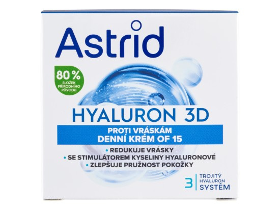 Astrid Denní pleťový krém proti vráskám SPF 15 Hyaluron 3D 50 ml