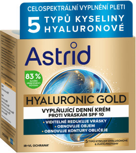 Astrid Hyaluronic Gold vyplňující krém proti vráskám 50 m
