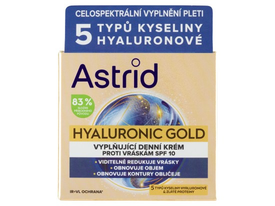 Astrid Hyaluronic Gold vyplňující krém proti vráskám 50 m