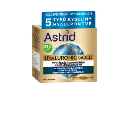Astrid Hyaluronic Gold vyplňující krém proti vráskám 50 m