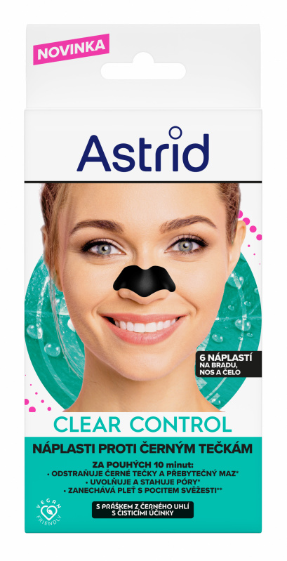 Astrid Clear Control čisticí pleťové náplasti proti černým tečkám 6 ks