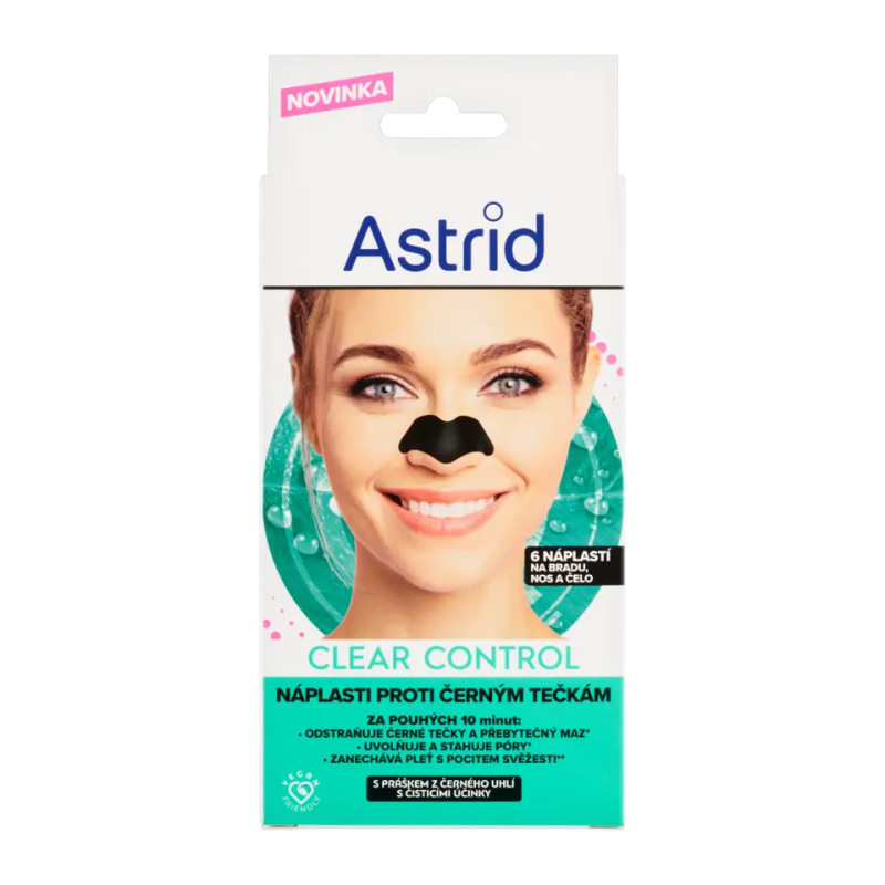 Astrid Clear Control čisticí pleťové náplasti proti černým tečkám 6 ks