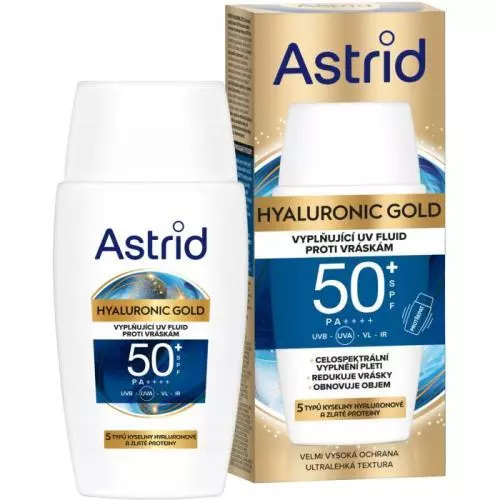 Astrid Hyaluronic Gold ochranný fluid SPF 50 50 ml