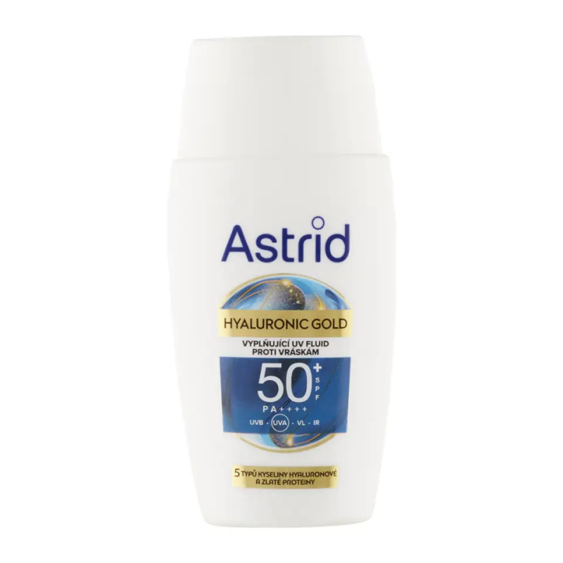Astrid Hyaluronic Gold ochranný fluid SPF 50 50 ml