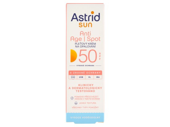 ASTRID SUN Pleťový krém na opalování Anti age I spot SPF 50, 50 ml