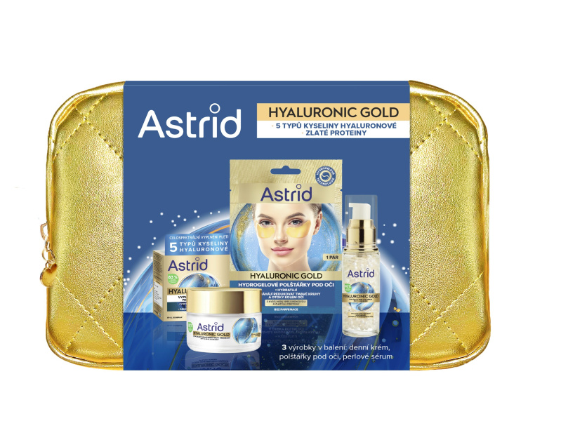 Astrid Hyaluronic Gold dárková sada pro dokonalou pleť