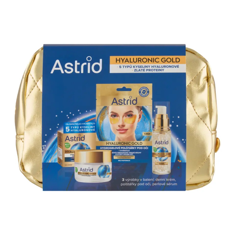 Astrid Hyaluronic Gold dárková sada pro dokonalou pleť
