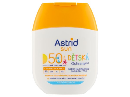 Astrid Dětské mléko na obličej a tělo na opalování SPF 50 Sun 60 ml