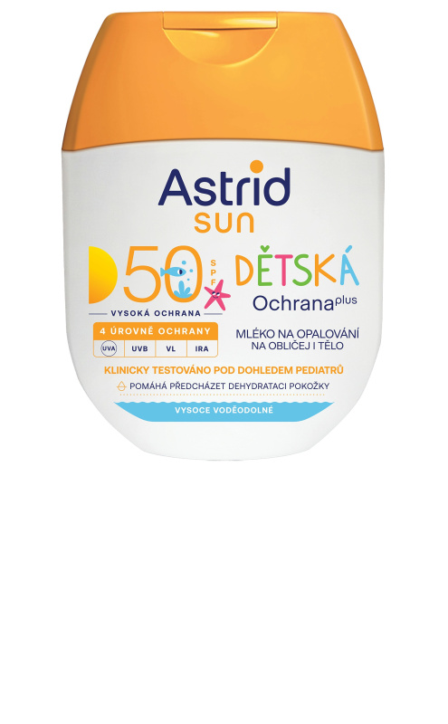 Astrid Dětské mléko na obličej a tělo na opalování SPF 50 Sun 60 ml