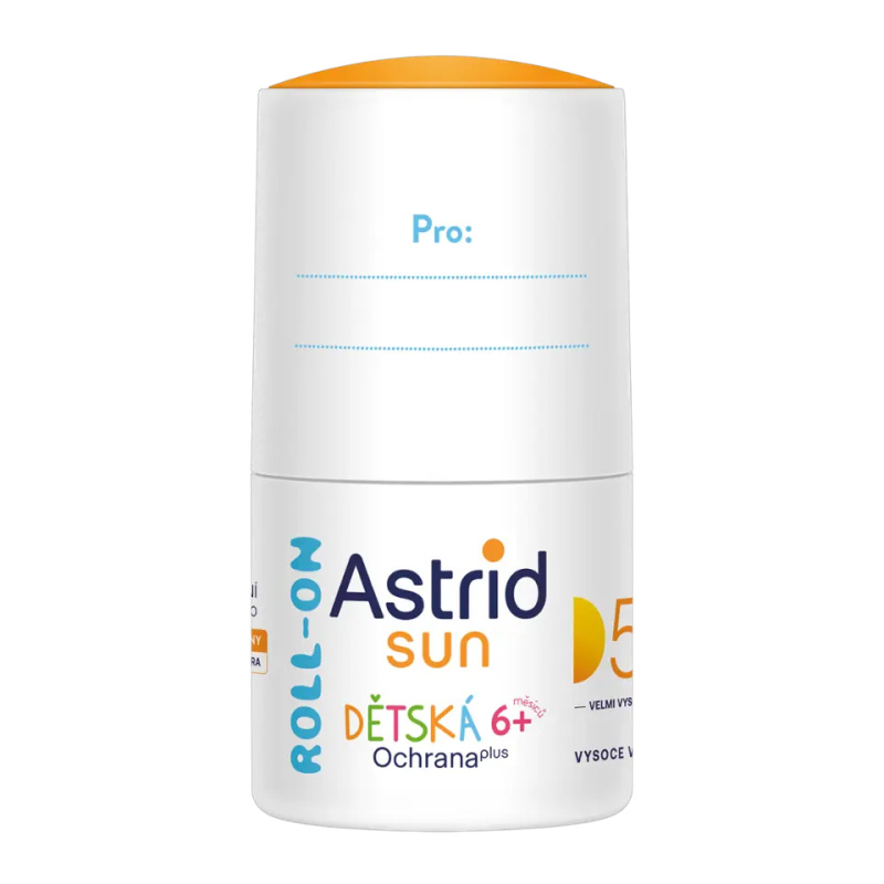 Astrid Dětské mléko na opalování Roll-on SPF 50+ Sun 50 ml