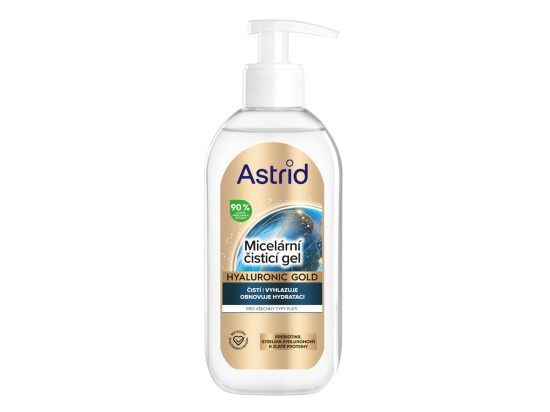 Astrid Hyaluronic Gold Micelární čisticí gel 200 ml