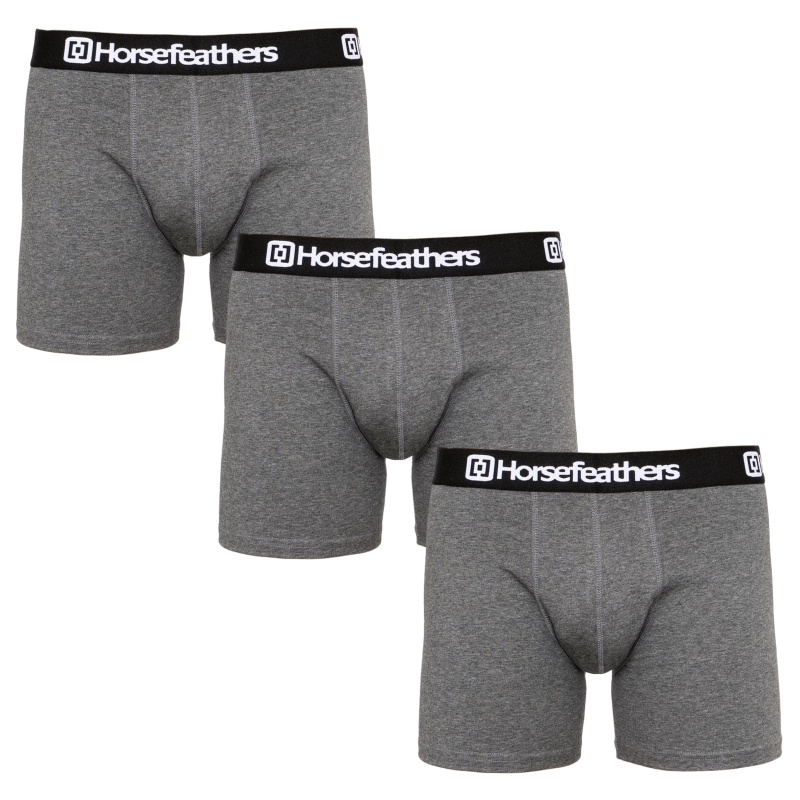 3PACK pánské boxerky Horsefeathers Dynasty heather antracite (AM067B) S, trenky / trenýrky