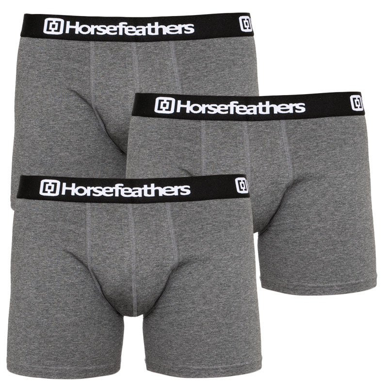 3PACK pánské boxerky Horsefeathers Dynasty heather antracite (AM067B) XL, trenky / trenýrky