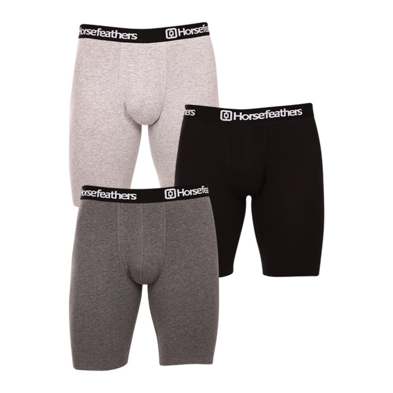 3PACK pánské boxerky Horsefeathers Dynasty long (AM195D) L, trenky / trenýrky