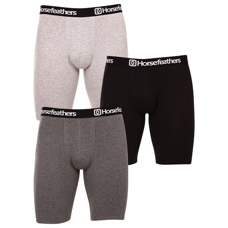 3PACK pánské boxerky Horsefeathers Dynasty long (AM195D) L, trenky / trenýrky