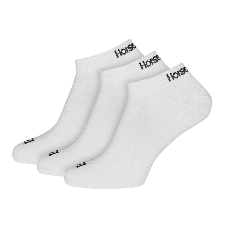 3PACK ponožky Horsefeathers Leni nízké bílé (AW138E) M