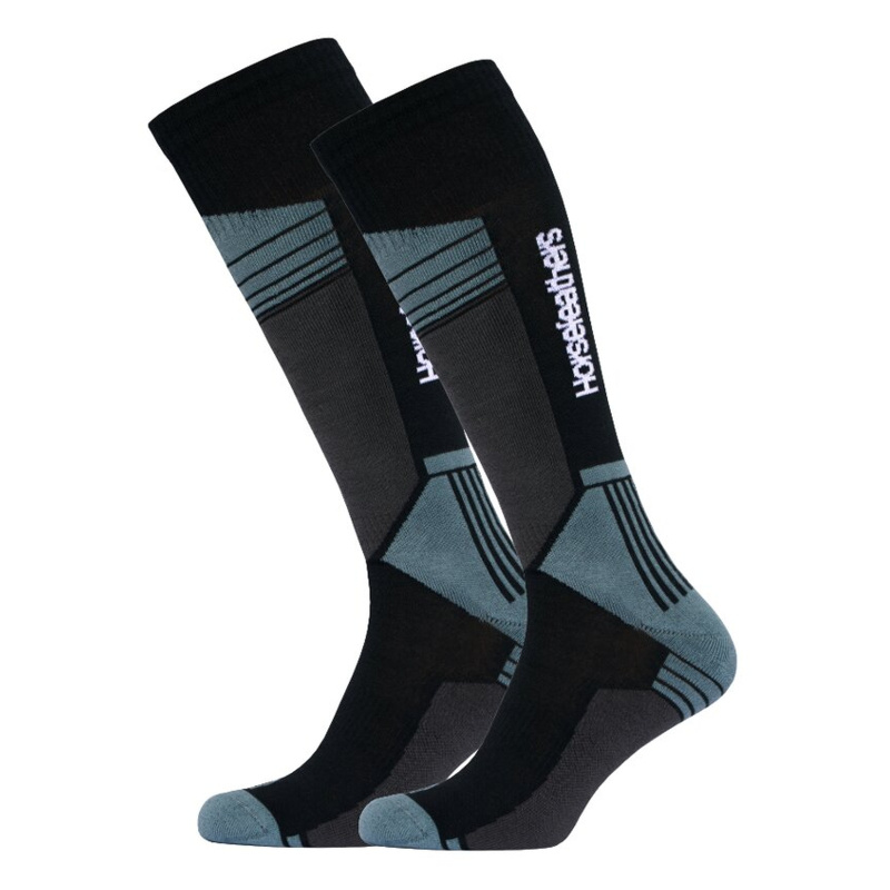 Ponožky Horsefeathers Rory Thermolite Black snowboardové vícebarevné (AM130K) L