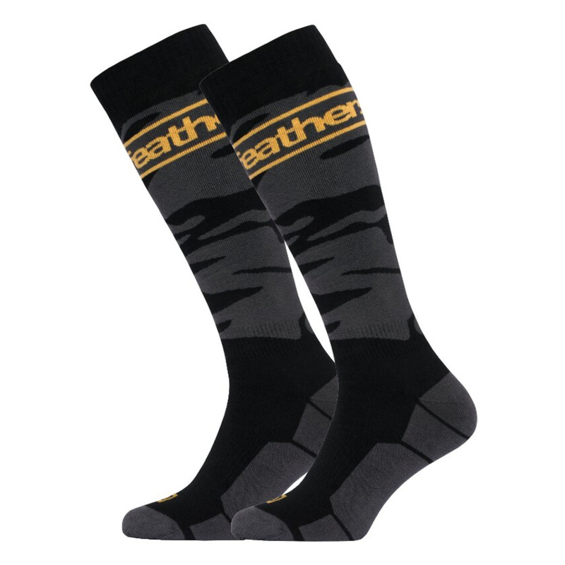 Ponožky Horsefeathers Enver Black Yellow snowboardové vícebarevné (AM249E) M