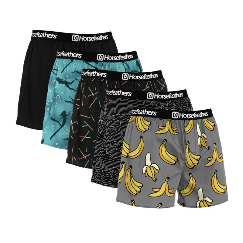 5PACK pánské trenky Horsefeathers Frazier Bundle 4 vícebarevné XL, trenýrky