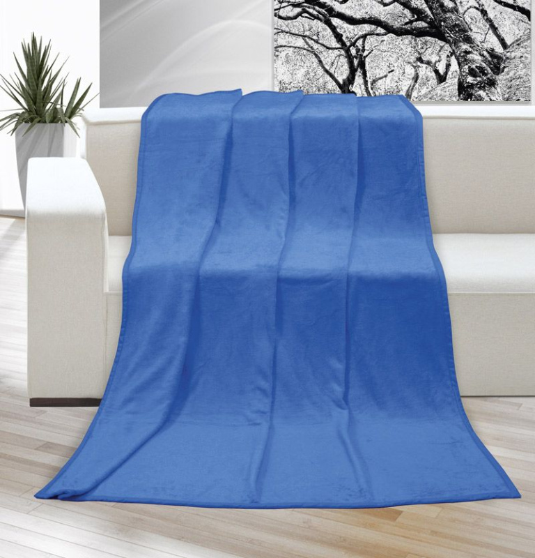 Deka micro jednobarevná 150x200cm modrá